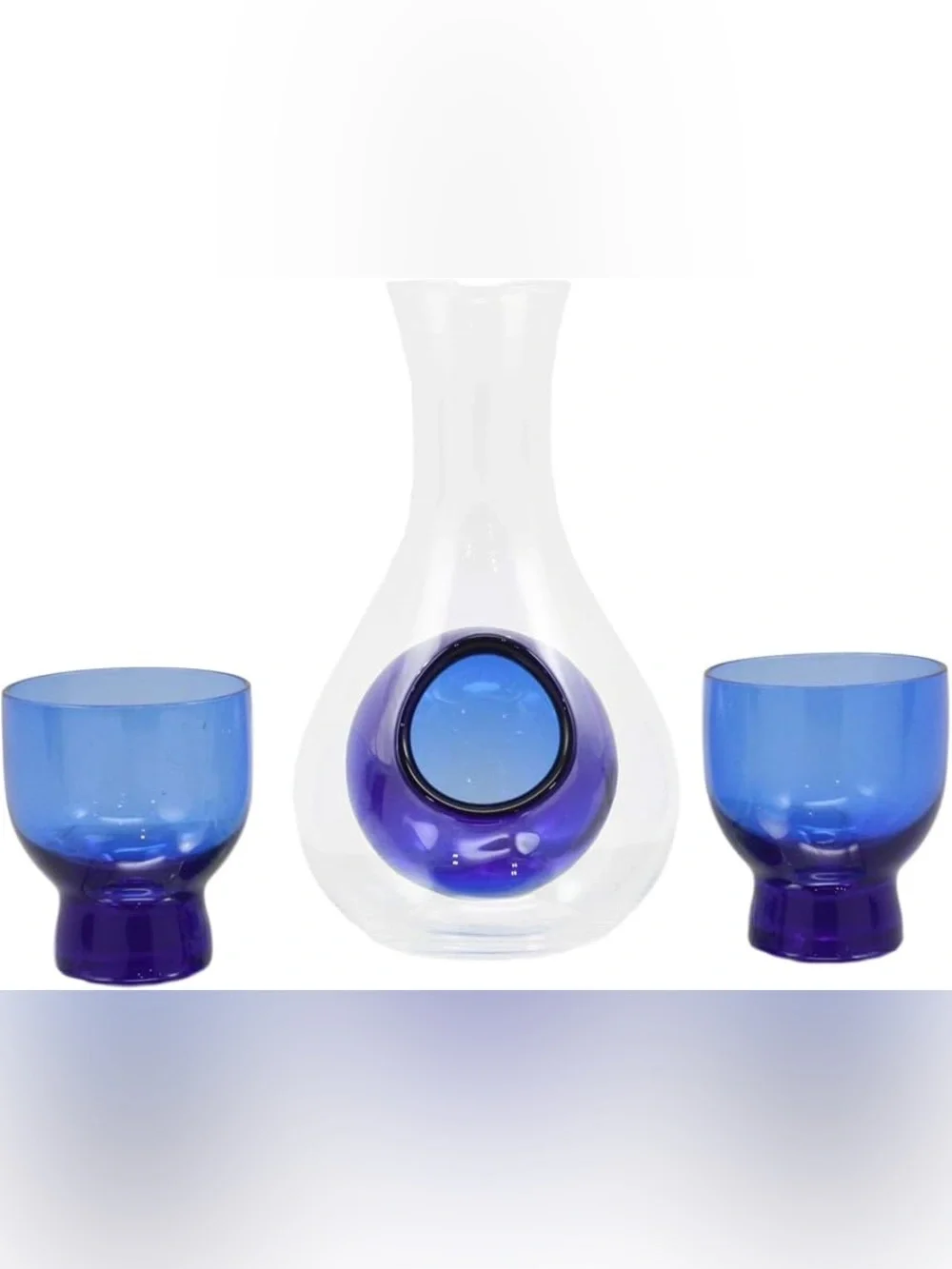 Ebros Japanese Traditional Toast Ceremony Blue Infused Glass Sake Set